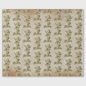 キュートヴィンテージベビーケルビキュピッドエンジェルズクラフト紙 ラッピングペーパー (フラット)