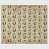 キュートヴィンテージベビーケルビキュピッドエンジェルズクラフト ラッピングペーパー (フラット)