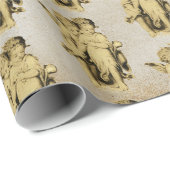 キュートヴィンテージベビーケルビキュピッドエンジェルズクラフト ラッピングペーパー (ロールコーナー)