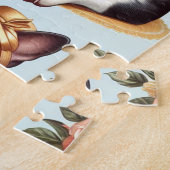 キュートヴィンテージボストンテリアイラストレーション ジグソーパズル (側面)