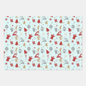 キュートヴィンテージミニマルパステルメリークリスマス ラッピングペーパーシート (正面2)