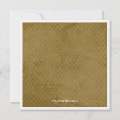 キュートヴィンテージ小さな女の子誕生日招待状 招待状 (裏面)