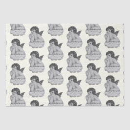 キュートヴィンテージ白黒ケルビエンジェル 薄葉紙