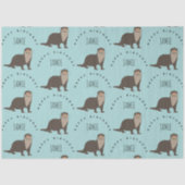 キュートータパターン名前をカスタムする誕生日 薄葉紙 (正面)