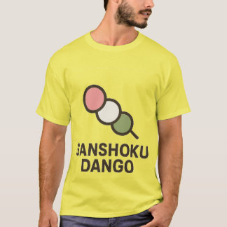 キュート三色団子イラストレーション Tシャツ