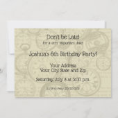 キュート不機嫌ハッターワンダーランドお洒落ウッドランドアート 招待状 (裏面)