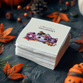 キュート不気味な2ndバースデーハロウィンパステルかわいい スタンダードカクテルナプキン