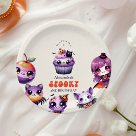 キュート不気味な2ndバースデーハロウィンパステルかわいい ペーパープレート
