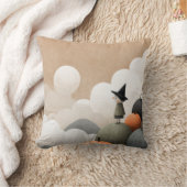 キュート不気味ウィッチアートハロウィーン子供部屋 クッション (ブランケット)