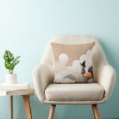 キュート不気味ウィッチアートハロウィーン子供部屋 クッション (椅子)