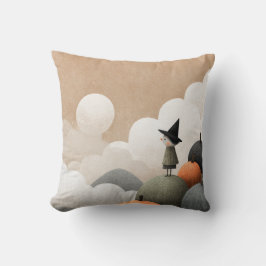 キュート不気味ウィッチアートハロウィーン子供部屋 クッション