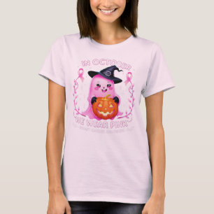 キュート不気味シーズンアート:ピンクリボン認識度 Tシャツ