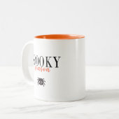 キュート不気味シーズンハロウィーンスパイダー ツートーンマグカップ (正面左)