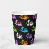 キュート不気味スケルトン復活祭バニーパターン 紙コップ (左)