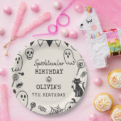 キュート不気味スケルトン&幽霊子供の誕生日 ペーパープレート (パーティー)