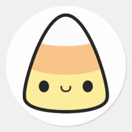 キュート不気味ハロウィーンかわいいキャンディーコーンクラシックRo ラウンドシール