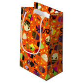 キュート不気味ハロウィーンキッティキャットカップケーキ スモールペーパーバッグ (裏面アングル)