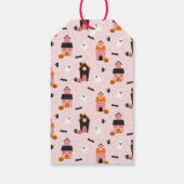 キュート不気味ハロウィーン幽霊のよく出るハウス ギフトタグ (裏面)