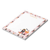 キュート不気味ハロウィーン幽霊のよく出るハウス ノートパッド (回転)