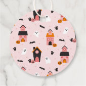 キュート不気味ハロウィーン幽霊のよく出るハウス フェイバータグ (裏面)