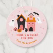 キュート不気味ハロウィーン幽霊のよく出るハウス フェイバータグ (正面)