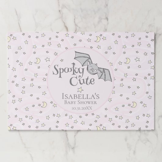 キュート不気味パステルピンクベビーこうもりスターズ&モーンズ ペーパーパッド (正面)