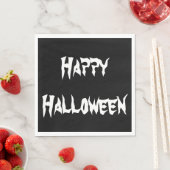 キュート不気味ブラックハッピーハローウィン紙ナプキン スタンダードランチョンナプキン (インサイチュ)
