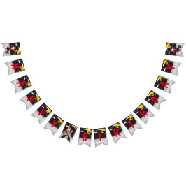 キュート不気味ヴァンパイアガールハロウィーン子供の誕生日 バンティングフラッグ