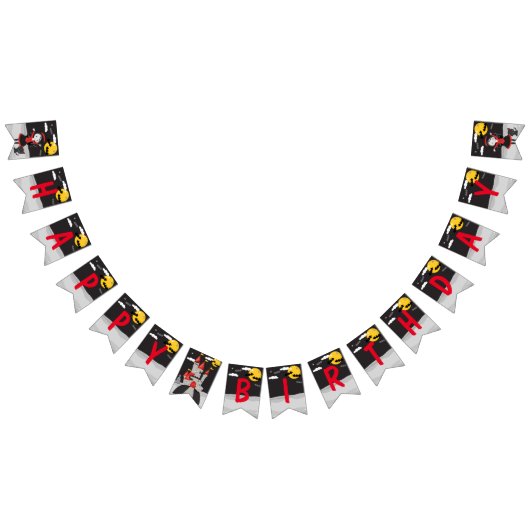 キュート不気味ヴァンパイアガールハロウィーン子供の誕生日 バンティングフラッグ (全)