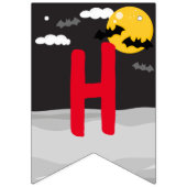 キュート不気味ヴァンパイアガールハロウィーン子供の誕生日 バンティングフラッグ (第2の旗)