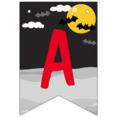 キュート不気味ヴァンパイアガールハロウィーン子供の誕生日 バンティングフラッグ (第3の旗)