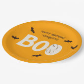 キュート不気味幽霊ハロウィン10代の誕生日 ペーパープレート (アングル)