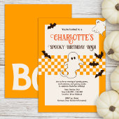 キュート不気味幽霊ハロウィン10代の誕生日 招待状