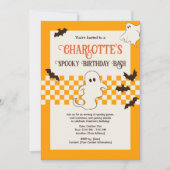 キュート不気味幽霊ハロウィン10代の誕生日 招待状 (正面)