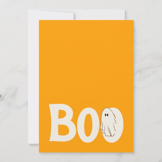 キュート不気味幽霊ハロウィン10代の誕生日 招待状 (裏面)