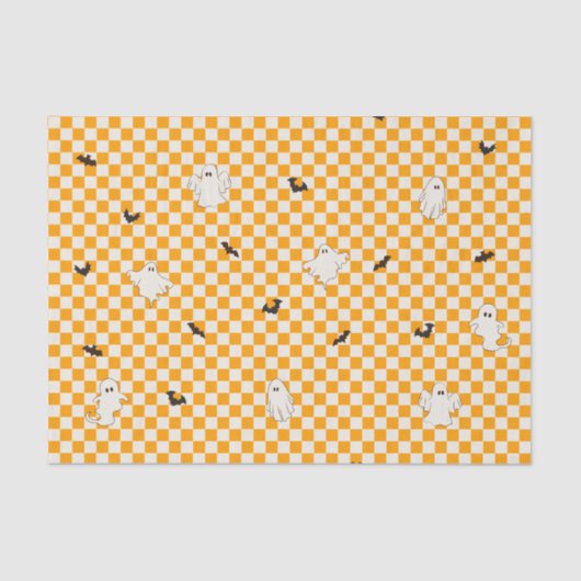 キュート不気味幽霊ハロウィン10代の誕生日 薄葉紙 (正面)