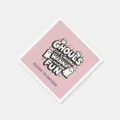 キュート不気味幽霊ハロウィーン誕生日 スタンダードカクテルナプキン (角)