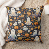 キュート不気味幽霊ハロウィーン クッション (ブランケット)