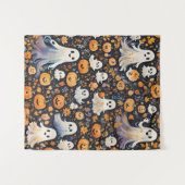 キュート不気味幽霊ハロウィーン タペストリー (正面(横))