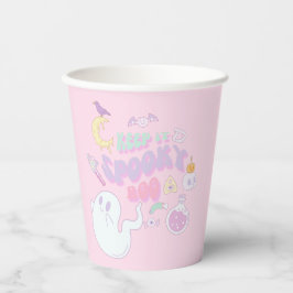 キュート不気味幽霊&集団パステルハロウィーン 紙コップ