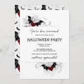 キュート不気味書道ハローウィンパーティ 招待状 (正面/裏面)