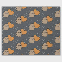 キュート不気味木炭グリッド幽霊ハートパターン