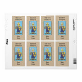 キュート中世ナイト蔵書票 ラベル (フルシート)