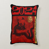 キュート中国のドラゴンイヤー2024〔占星術の〕十二宮図誕生日AP アクセントクッション (裏面(縦))