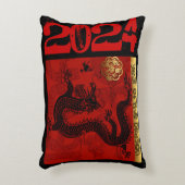 キュート中国のドラゴンイヤー2024〔占星術の〕十二宮図誕生日AP アクセントクッション (正面(垂直))