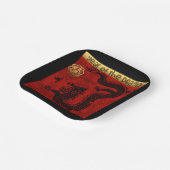 キュート中国のドラゴンイヤー2024〔占星術の〕十二宮図誕生日PP ペーパープレート (傾斜あり)