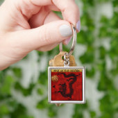 キュート中国のドラゴンイヤー〔占星術の〕十二宮図誕生日MSqK キーホルダー (手)