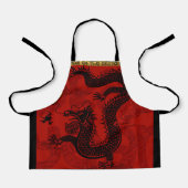 キュート中国のドラゴンニューイヤー〔占星術の〕十二宮図誕生日KA エプロン (正面)