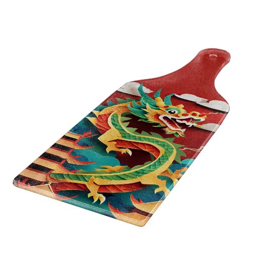 キュート中国のニューイヤードラゴン〔占星術の〕十二宮図誕生日CB1 カッティングボード (角)