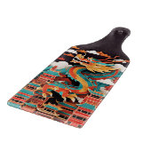 キュート中国のニューイヤードラゴン〔占星術の〕十二宮図誕生日CB2 カッティングボード (角)